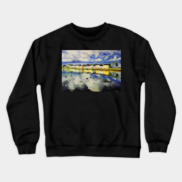 The Long Walk, Galway City Crewneck Sweatshirt by conchubar